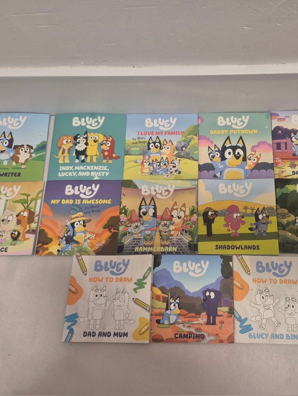Set Of 15 Mini Bluey Books Featuring Episode Favourites.